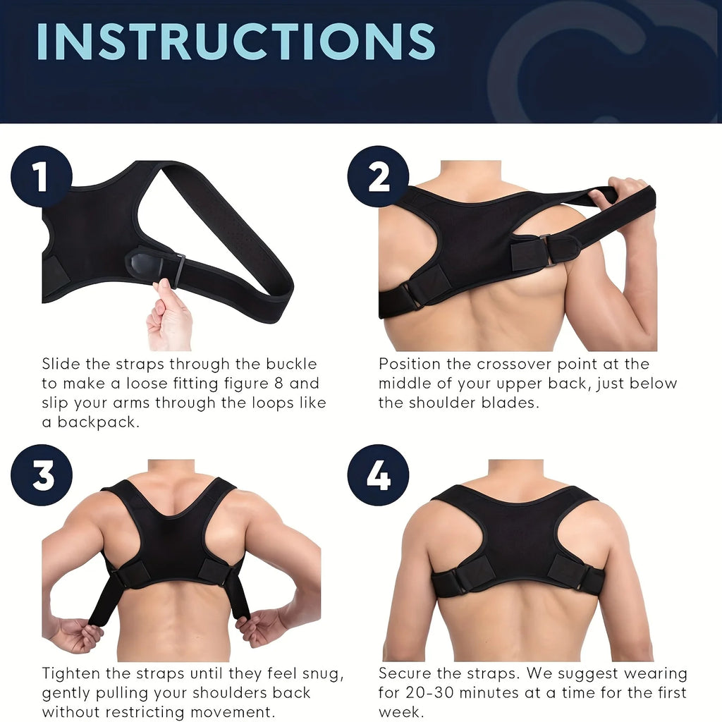 ForgedGains Posture Corrector — Adjustable Back Support Belt